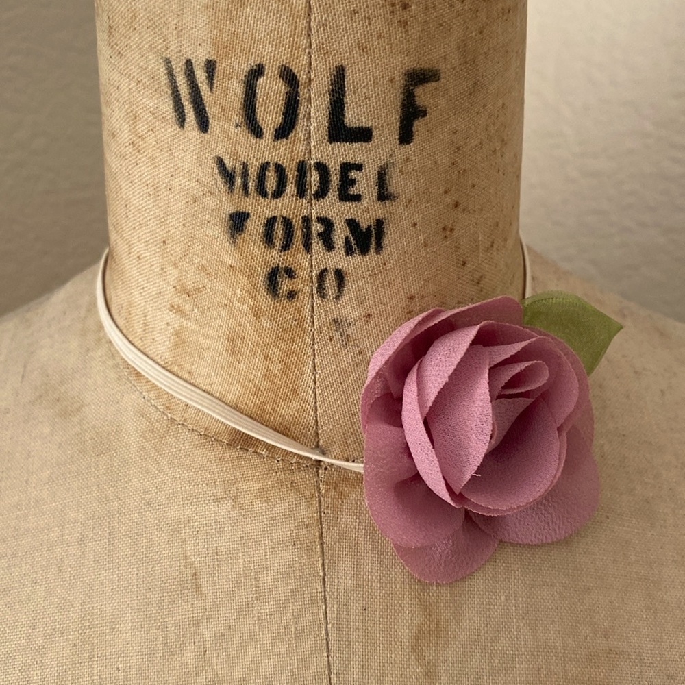 Fabric Rose Choker